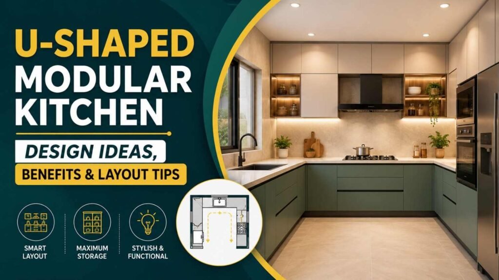 U-Shaped Modular Kitchen Design Ideas, Benefits & Layout Tips