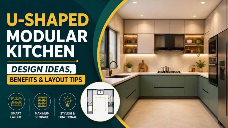U-Shaped Modular Kitchen Design Ideas, Benefits & Layout Tips